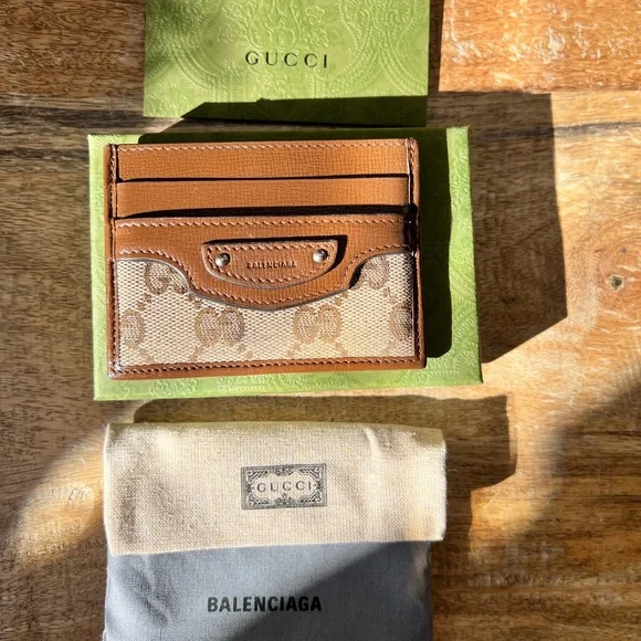 Gucci X Balenciaga Brown and Tan Card Holder - BRAND NEW! AUTHENTIC!🤎 - Picture 6 of 7